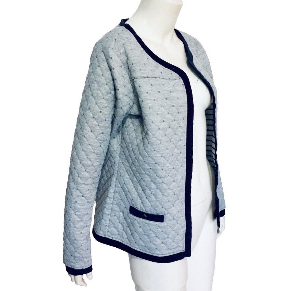 ELEMENT | Quilted Gray Open Front Jacket Size 12